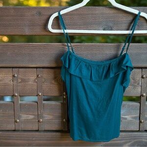 Old Navy Teal Ruffle Strap Top